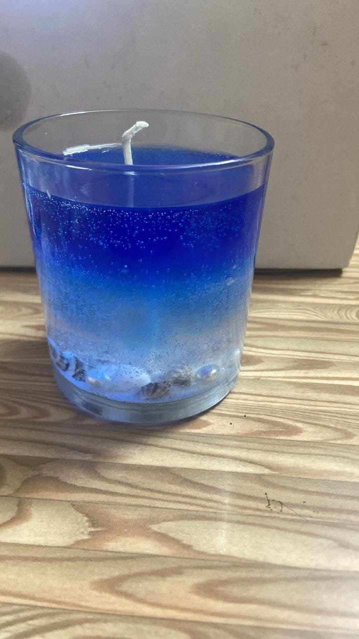 Ocean Blue & Sunflower Jar Candle
